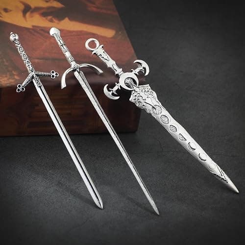 3-Piece Sword Hair Pin Set – Gothic and Viking Hair Accessories for Women, Medieval Hair Sticks & Renaissance Hair Jewelry thumbnail 6