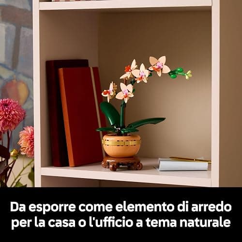 LEGO Botanicals Mini-Orchidea - Fiori Finti con Vaso, Bocciolo e Foglie Artificiali da Costruire - Set da Collezione per Adulti - Idea Regalo di Compleanno per Donna, Uomo o Anniversario - 10343 thumbnail 8