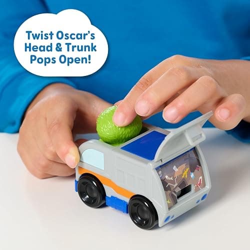 SESAME STREET Twist and Pop Wheelies 3-Pack Preschool Toy Vehicles, Includes Elmo, Cookie Monster, and Oscar, 3" Interactive Toy Cars for Fans, Boys, Girls, Kids, Ages 2 and Up by Just Play thumbnail 5