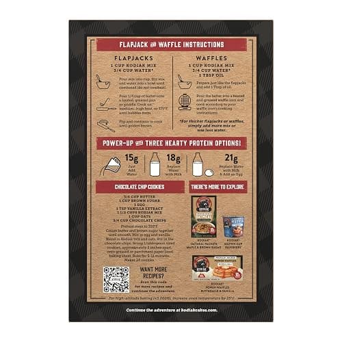 Kodiak Cakes Protein Pancake Power Cakes, Flapjack and Waffle Baking Mix, Buttermilk, 20 Oz, (Pack of 6) thumbnail 4