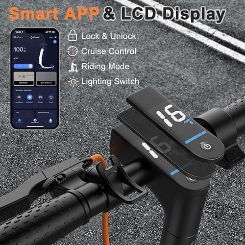 VOLPAM Electric Scooter, 350W/500W Powerful Motor, 8.5"/10" Solid Tires, 19/22Mph, 28/23/21/16 Miles Max Range, Dual Braking thumbnail 7