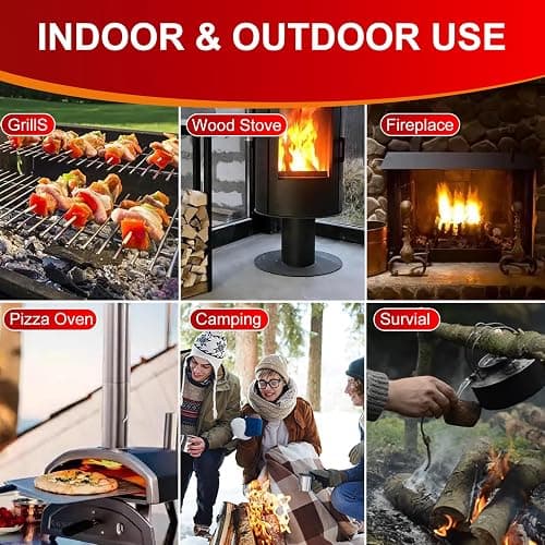 Gusil 160 pcs Natural Fire Starters - 2.45 kg Large Box, Large-Size | Quick Ignite, Long-Burning, Odorless Firestarters for Fireplace, Wood Stove, Campfires, Camping, Fire Pit, BBQ, Charcoal thumbnail 7