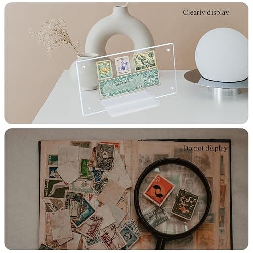 2Pcs Dollar Bill Frame Display Acrylic Dollar Bill Holder for Collectors Currency Frame Display Case Double-Sided Transparent Ticket Banknotes Stamp Photo Protector(Transparent-2) thumbnail 7