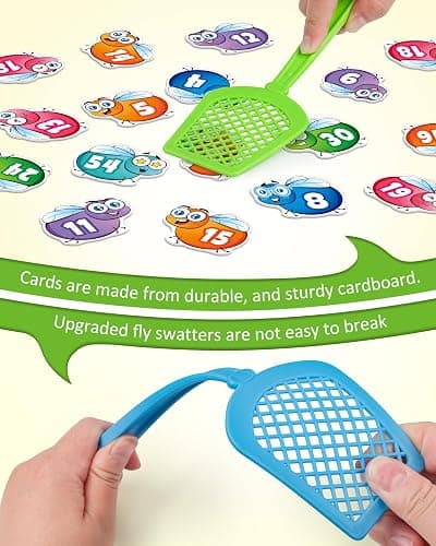Coogam Math Counting Game, Math Manipulative Learning Swat The Fly Cards, Practice with Addition, Subtraction, Multiplication & Division, 1st 2nd & 3rd Grade Educational Toy for Homeschool thumbnail 7