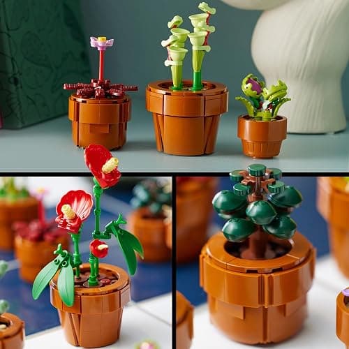 LEGO Icons 10329 Les Plantes Miniatures, Collection Botanique 9 Plantes Artificielles avec des Fleurs, Décoration d'Intérieur thumbnail 5