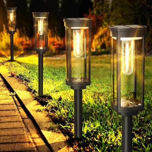 COXSENI Solar Pathway Lights Outdoor 8 Pack, Bright Solar Path Lights Outside Waterproof, Sidewalk Lights Solar Powered Landscape Light for Walkway Driveway Lawn Patio Yard Garden - Image 1
