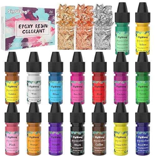 Epoxy Resin Pigment - 16 Colors Translucent Resin Colorant, Highly Concentrated Resin Dye for DIY Jewelry Making, AB Resin Coloring - 10ml - Image 1