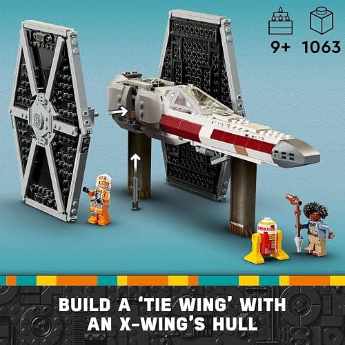 LEGO Star Wars TIE Fighter & X-Wing Mash-Up Building Set - Star Wars Toys for Boys & Girls, Ages 9+ - Imaginative, Creative Play - Use for Display or Pretend Play - Gift for Fan's Birthday - 75393 thumbnail 2