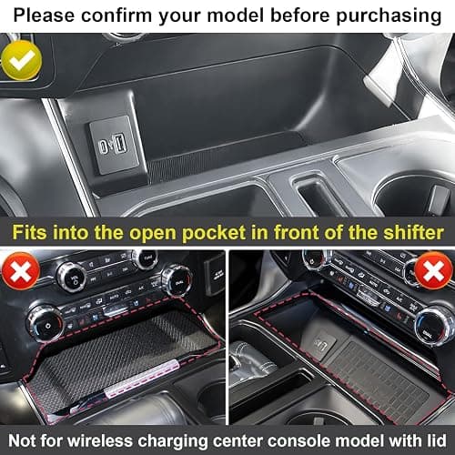 PIMCAR Center Console Organizer for 2021-2026 Ford F150 & 2022-2025 F150 Lightning XLT Pro Hidden Storage Tray with USB Hole Interior Accessories (Fits into The Open Pocket in Front of The Shifter) thumbnail 2