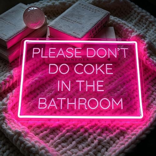 Whfobfe Neon Sign for Wall Decor Led Neon Lights Signs Led Light Signs | Bathroom Neon Sign,Room Decor,Wall Decor,Party,Gift,USB Powered thumbnail 2