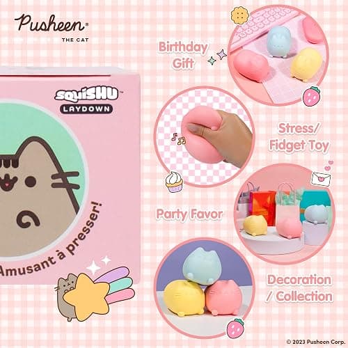 Hamee SquiSHU Laydown Pusheen the Cat - 1 Pc. (Mystery - Blind Box) | Pull Stretchy Dough Fidget Squishy Sensory Toy Soft Squeeze Ball Hand Therapy Relaxing Calming Soothing Gift for Kids, Adults thumbnail 7
