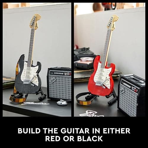 LEGO Ideas Fender Stratocaster 21329 DIY Guitar Model Building Set for Music Lovers, Complete with 65 Princeton Reverb Amplifier & Authentic Accessories, Perfect Way to Rock Gift Giving thumbnail 5