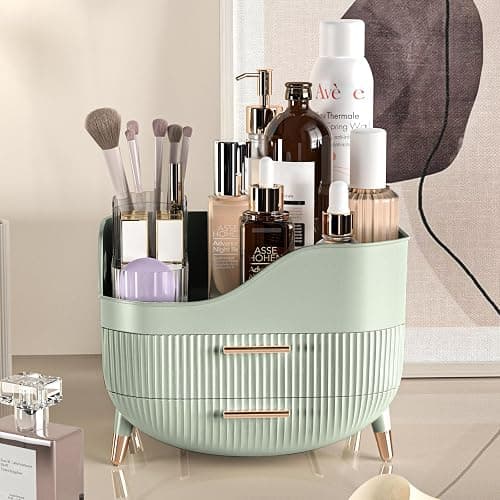 Pajiriona Makeup Organizer with Drawers,Skincare Organizer for Vanity,Storage Box with Handle,Large Cosmetic Display case for Dresser, Bathroom Countertop thumbnail 6