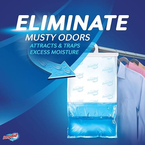 DampRid Pure Linen Hanging Moisture Absorber, 16 oz., 3 Count (Pack of 1) - Eliminates Musty Odors for Fresher, Cleaner Air, Ideal for Closet, 14% More Moisture Absorbing Power* thumbnail 2