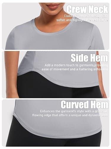 TACVASEN Women's UPF 80+ UV Protection Shirts Workout Quick Dry Short Sleeve Sun Shirt Athletic Sport Hiking Breathable Tops thumbnail 5