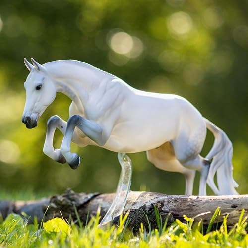 Breyer Horses Traditional Series Get Rowdy | USEF High Performance Horse of The Year 2019 & 2020 | Horse Toy Model | 14" x 11" | 1:9 Scale | Model #1862, White thumbnail 5