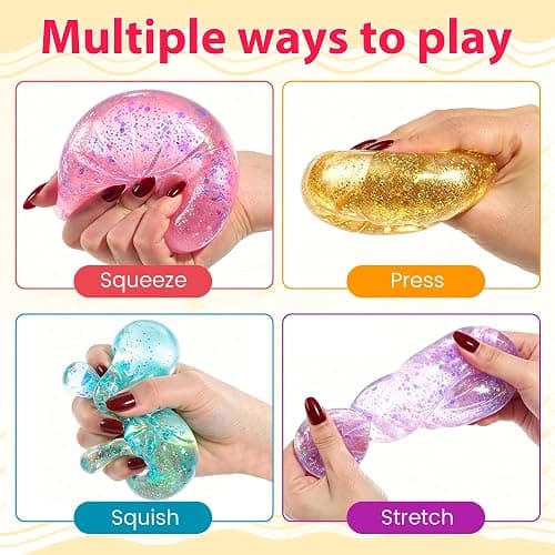 Sugar Glitter Dumpling Squishies, 2026 New Mystery Bun Dumpling Squishy with Steamer Box, Squeeze Ball Fidget Sensory for Stress Relief (Golden) thumbnail 3
