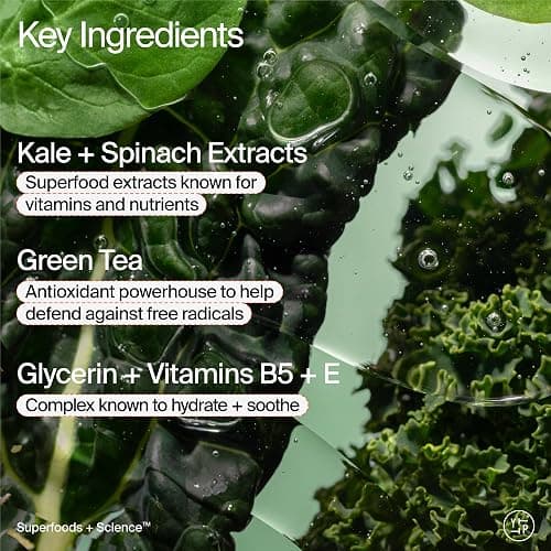 Youth To The People Superfood Facial Cleanser - Kale + Green Tea Daily Face Wash, Gentle Makeup Remover, with Soothing Antioxidants for Glowing Skin, pH Balance, Clean Pores, Sulfate-free, Refillable thumbnail 5