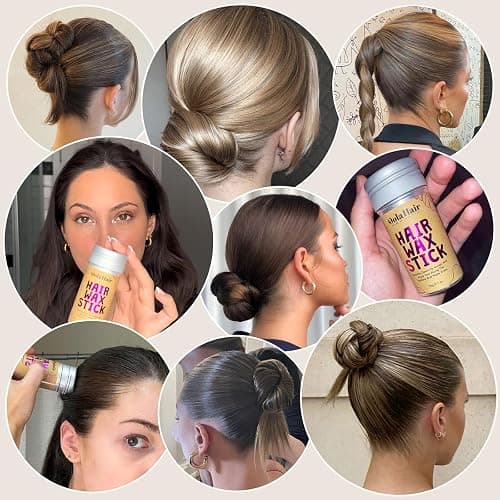 Dolahair Hair Wax Stick - Flyaway Control and Styling Pomade for Kids, Women, and Men - Hair Bun Maker and Accessorie (1 Pack of Wax) - 1 Pack of Wax thumbnail 3