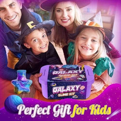 iKidiki Slime Making Kit, Toys for 6 7 8 9 10 11 12 Year Old Girls Boys Gifts Birthday Galaxy Slime Kits for Girls 6-12 Year Old Girl Boy Gifts Fluffy Slime Kids Birthday Presents Craft Kits for Kids thumbnail 8