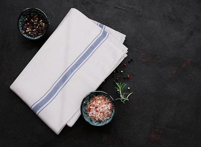 Utopia Towels Blue Dish Towels [12 Pack - 15 x 25 Inches] 100% Ring Spun Cotton Highly Absorbent & Reusable Cleaning Bar, Tea, Kitchen and Dishcloths Set - 200 GSM thumbnail 7