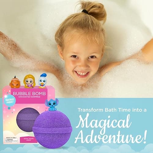 Princess Bath Bombs for Girls with Surprise Toys Inside (1 Pack) – Large Fizzy Bubble Bath Bomb for Kids - Princess, Mermaid, Fairytale Bath Toys – Fruity Scent, Skin-Safe, Made in USA by Two Sisters thumbnail 4