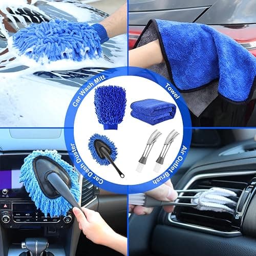 26Pcs Car Detailing Brush Set, Car Detailing Kit, Car Detailing Brushes, Car Cleaning Kit, Car Windshield Cleaning Tool, Professional Car Care kit - Car Wash Brush kit for Interior Exterior Wheels thumbnail 6