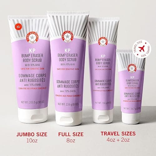 First Aid Beauty KP Bump Eraser Body Scrub with 10% AHA, Keratosis Pilaris Skin Exfoliator with Glycolic and Lactic acids, Helps Reduce Chicken Bumps, Safe for Sensitive Skin, 8 oz thumbnail 9