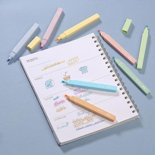 Mr. Pen- Aesthetic Highlighters No Bleed, 8 Pack, Pastel Colors, Chisel Tip | Cute Highlighters Assorted Colors for Journaling, Highlighting, Underlining, Fast Dry, Back to School Supplies thumbnail 8