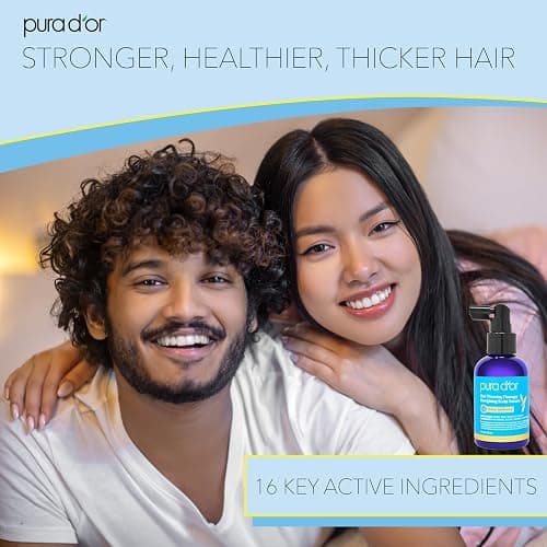 PURA D'OR Hair Thinning Therapy Energizing Scalp Serum 4oz w/Copper Tripeptide, Biotin, Caffeine, Plant Stem Cell, Catalase & DHT Balance, Rosemary Green Tea Leaf Extract, All Hair Types, Men Women thumbnail 3