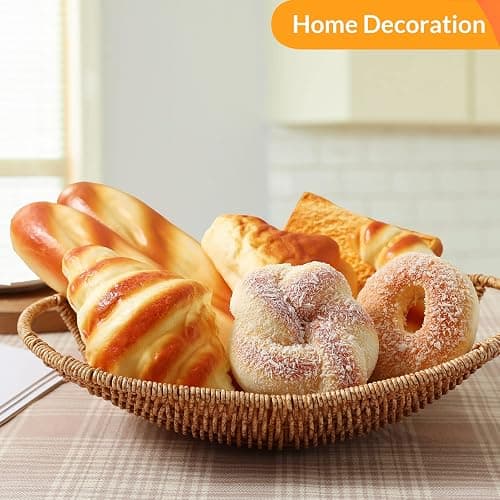 Joeabor 8pcs Artificial Bread Set, Realistic Fake Food for Display, Fake Bread for Decoration, Faux Food Props for Staging, Includes Faux Croissant, Dessert, Loaves thumbnail 7