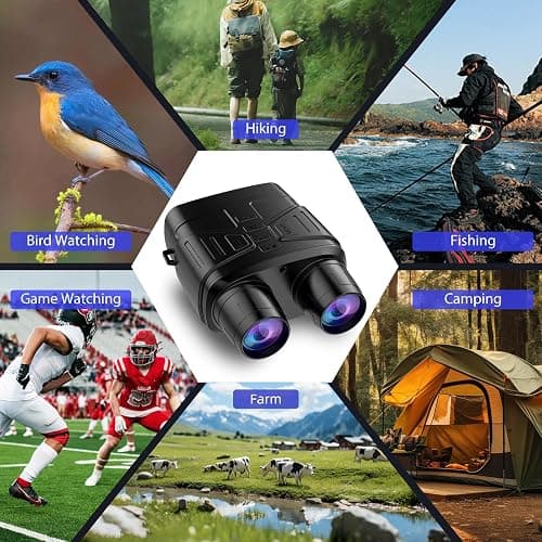 Night Vision Goggles - 4K Night Vision Binoculars with 5000mAh Rechargeable Battery, 32GB TF Card can Save Photo and Video, 3'' HD Screen for Camping & Security, Black thumbnail 7