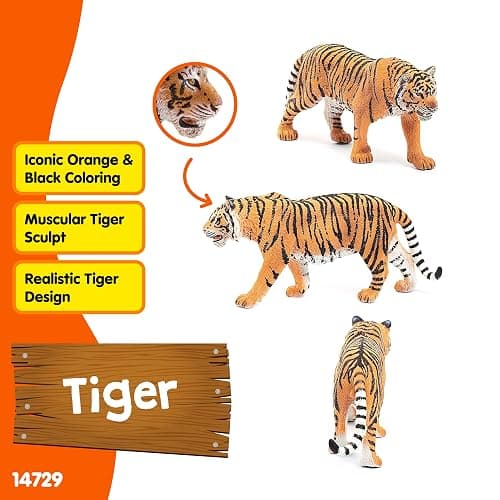 Schleich Wild Life Realistic Siberian Tiger Figurine - Authentic and Highly Detailed Animal Toy, Durable for Education and Fun Play, Perfect for Boys and Girls, Ages 3+ thumbnail 3