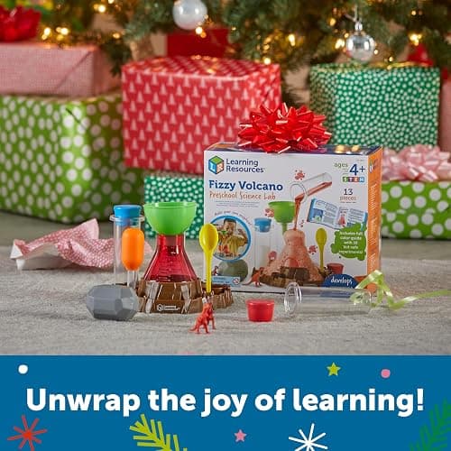 Learning Resources Forschungslabor „Blubbernder Vulkan“ für Vorschüler, ab 4 Jahren, Kinder-Chemiebaukasten mit schäumender Reaktion, Mint-Spielzeug für Kinder, 13-teilig thumbnail 2