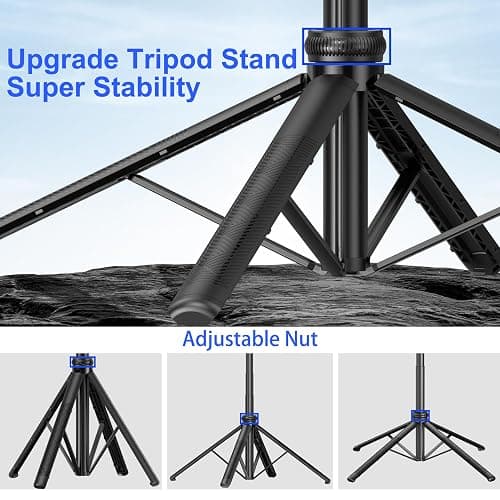Auto Face Tracking Tripod for iPhone with Light 63” Selfie Stick Tripod Stand Follows Your Movement 360° Phone Camera Tripod with Wireless Remote for Content Creator Vlog Live Stream Video Recording thumbnail 4