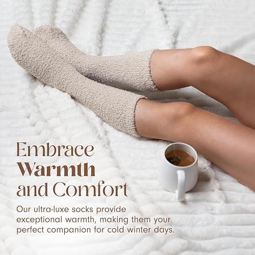 Unboxme Gifts Warm & Cozy Ultra-Luxe Cloud Sock for Women & Men - Super Soft Luxurious Fabric Sleep Socks thumbnail 5