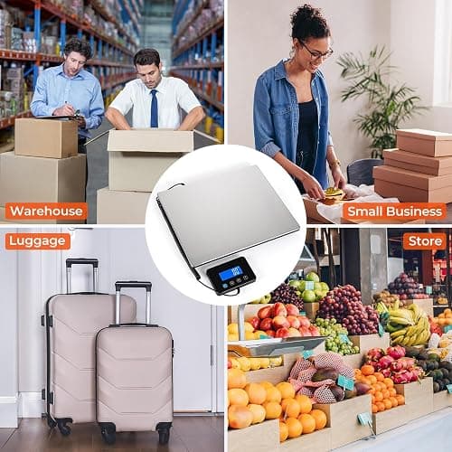 MUNBYN Shipping Scale, 440lb/1.8oz Digital Postal Scale for Packages with Hold/Tare Function, Backlit LCD, Battery & Cable Included, Postage Scale for Small Business, Packages, Luggage, and Home Use thumbnail 7