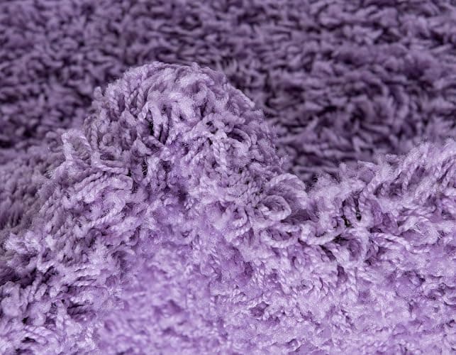 Bravich Lilac Lilac Shaggy Rug 80 x 150cm (2'7" x 4'11") 5cm Pile Medium Thick Fluffy Living Room Hessian Backed Washable thumbnail 6