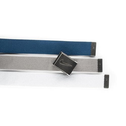 Nike Men's 3 Pack Golf Web Belt, White/Gray/Navy, One Size thumbnail 2