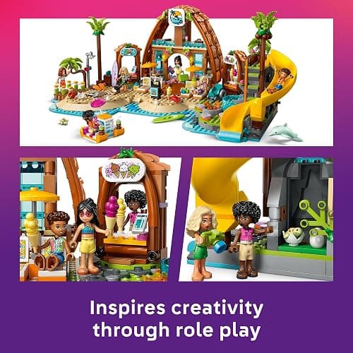 LEGO Friends Family Vacation Beach Resort Pretend Play Building Toy - Adventure Storytelling Playset with Dolphin Toys and Sea Turtles - Creative Birthday Gift Idea for Girls & Boys, 8+ - 42673 thumbnail 4