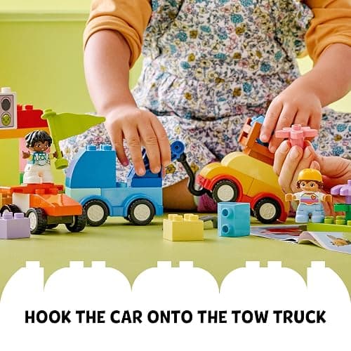 LEGO DUPLO Classic Cars and Trucks Brick Box Building Blocks - Learning & Educational STEM Toys for Toddlers, Ages 1.5+ Years - Develops Fine Motor Skills - Gift for Christmas - 10439 thumbnail 5