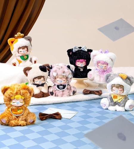 Rolife Tea Time Kitties Blind Box, 1 Random Figure from 6, 17cm Plush Toy, Anime Collectible Figurine, Gift for Collectors thumbnail 2