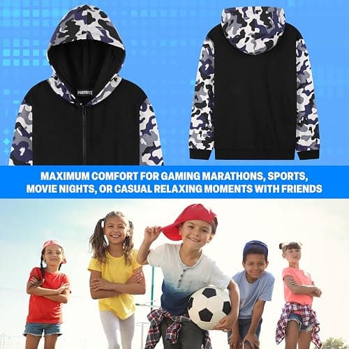 FORTNITE Hoodies for Boys Teens Hooded Pullover Zip Up Sweatshirt Youth Hoodie thumbnail 3