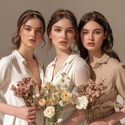 Wavyknot 4 Pcs Tortoise Shell Headband for Women Acetate Resin Styling Tortoise Hair Band in Thin Thick Wavy Wide 4 Design Fashion Women Girls Hair Accessories(French) thumbnail 7