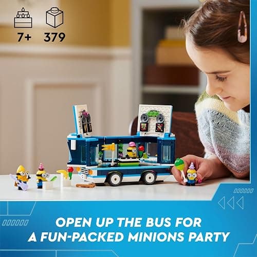 LEGO Despicable Me 4 Minions’ Music Party Bus, Creative Building Toy for Kids, Fun Despicable Me Toy Playset, Gift for Boys and Girls Aged 7 and Up, 75581 thumbnail 2