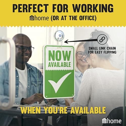 At-Home Do Not Disturb Sign Funny Privacy for the Office Cubicle Desk or Personal Room Door Sign thumbnail 5