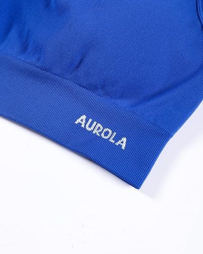 AUROLA Power Womens Square Back Basic Sports Bra - Square Neck Padded Low Impact Yoga Bra Workout Crop Top thumbnail 5