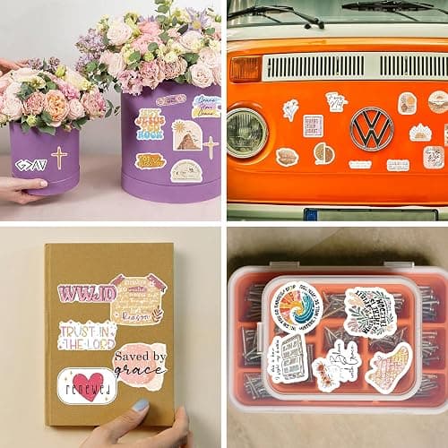 Puraesla 225 PCS Christian Bible Verse Stickers – Inspirational Journaling & Study Stickers for Water Bottles, Laptops, Notebooks & Scrapbooking – Waterproof thumbnail 6