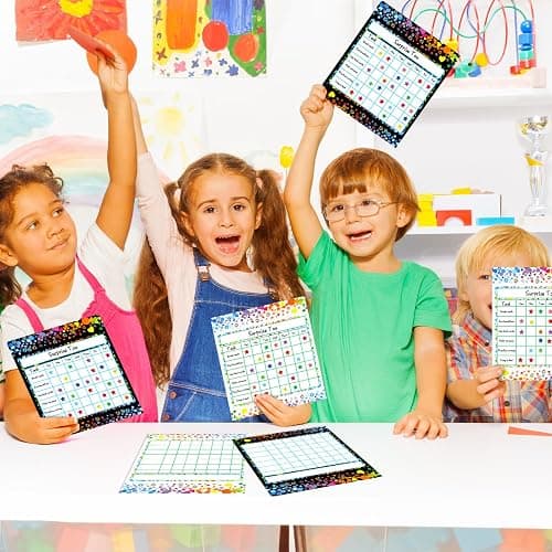 Utron 80 Pack Reward Chart for Kids, Incentive Chart Behavior Chart for Kids at Home, 2 Designs with 2160 Star Sticker, Kids Chore Chart, Sticker Chart for Kids Behavior thumbnail 2