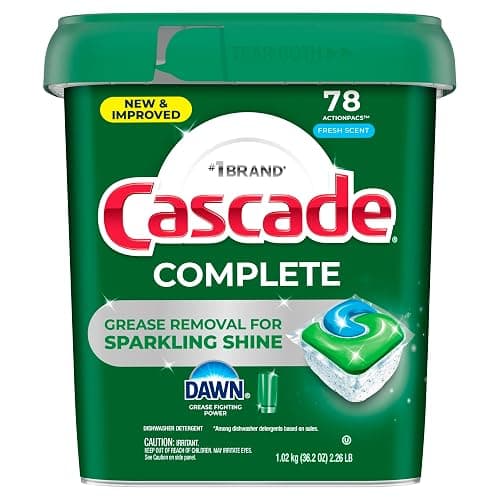 Cascade Complete Dishwasher Pods - Fresh Scent ActionPacs, Dishwasher Detergent, Dishwasher Soap, Detergent Pods, 78 Count thumbnail 9